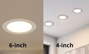 4 inch vs 6 inch recessed lighting