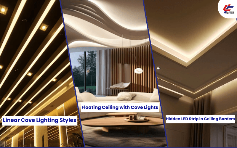 ceiling with cost-effective cove lighting